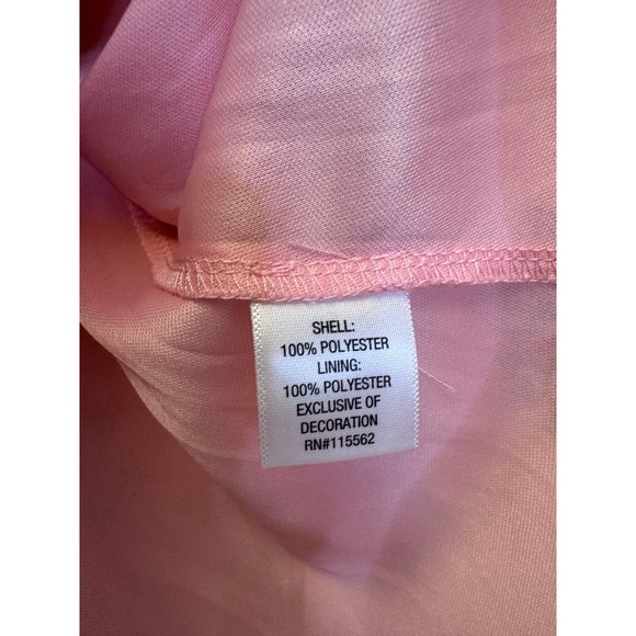 Disney Beauty and the Beast Pink Floral Chiffon Bell Sleeve Mini Dress Womens S - Picture 10 of 10